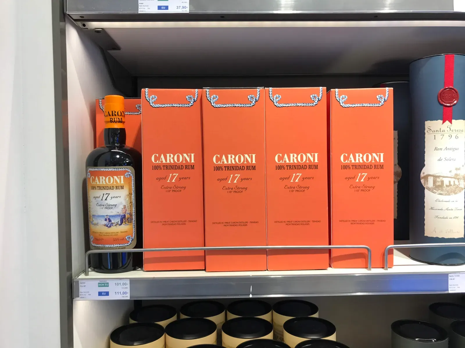 Caroni 17-year-old bottle photographed in Nice