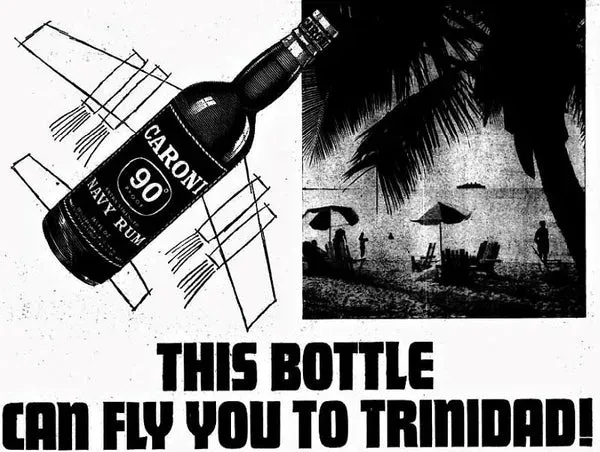 A period Caroni advertisement dated 1965
