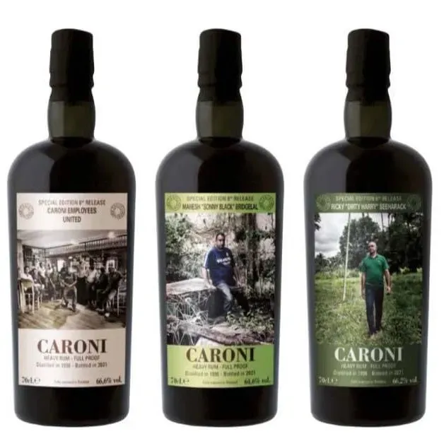 Velier Caroni "Employees" packshot, a tribute to the distillery workers